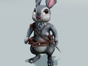 Cartoon Rabbit Model 3D