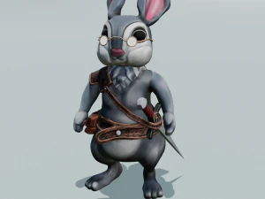 Cartoon Rabbit 3D Model