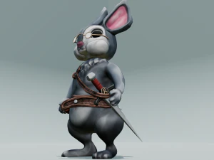 Cartoon Rabbit 3D Model