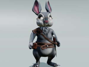 Cartoon Rabbit Model 3D