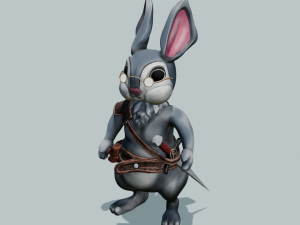 Cartoon Rabbit Model 3D