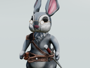 Cartoon Rabbit Model 3D