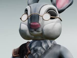 Cartoon Rabbit Model 3D