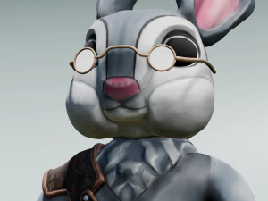 Cartoon Rabbit 3D Model