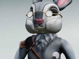 Cartoon Rabbit Model 3D