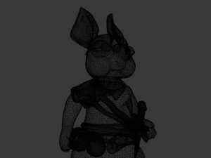Cartoon Rabbit 3D Model