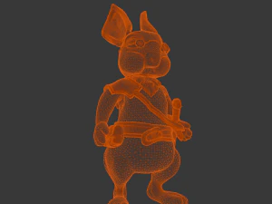 Cartoon Rabbit 3D Model