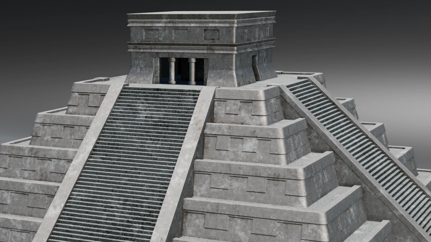 Rock Pyramid 3D Model .c4d .max .obj .3ds .fbx .stl .blend