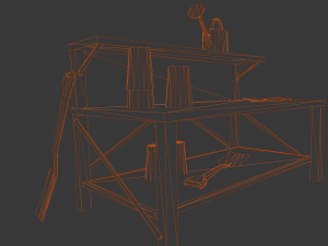 Worskplace Table 3D Model