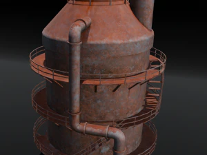 Velho petroleiro enferrujado Modelo 3D