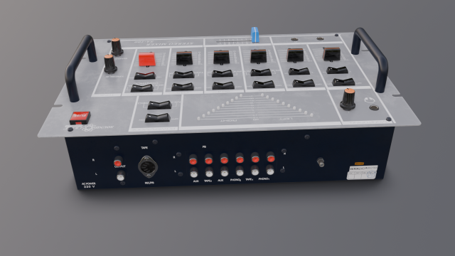 Audio Mixer 3D Model .c4d .max .obj .3ds .fbx .stl .blend 