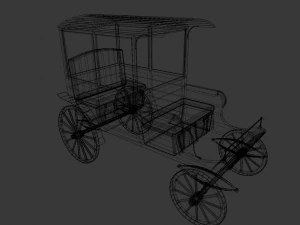 Old Carriage 3D Model