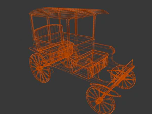 Old Carriage 3D Model