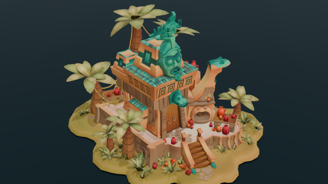Island 3D मॉडल .c4d .max .obj .3ds .fbx .stl .blend 