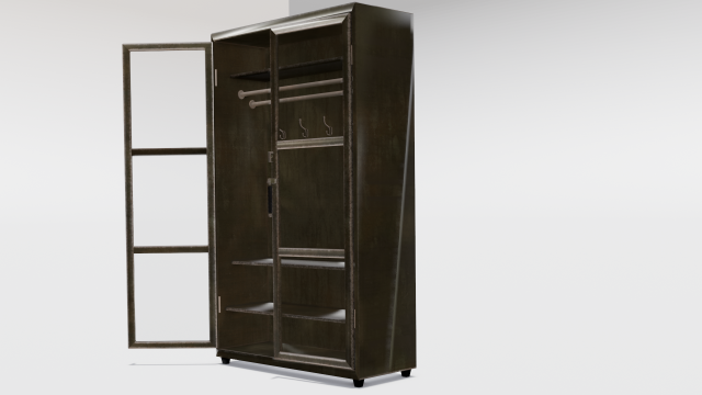 Cupboard Shelf Model 3D .c4d .max .obj .3ds .fbx .stl .blend 