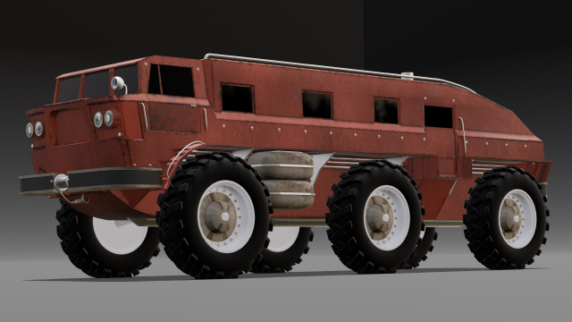 Red Van 3D-Modell .c4d .max .obj .3ds .fbx .stl .blend 