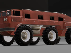 Czerwona furgonetka Model 3D