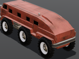 Red Van 3D-Modell