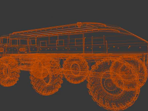 Red Van 3D Model