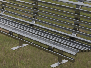 Steel Bench 3D Model