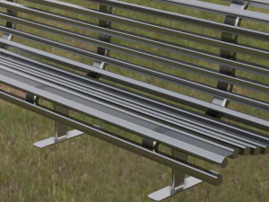 Banco de a&ccedil;o Modelo 3D