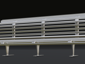 Steel Bench 3D Model