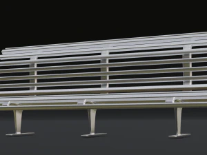 Steel Bench 3D Model