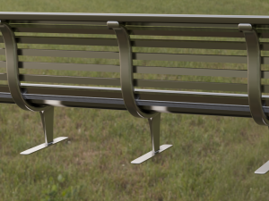 Steel Bench 3D Model