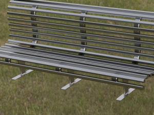 Steel Bench 3D Model
