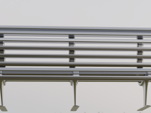 Steel Bench 3D Model