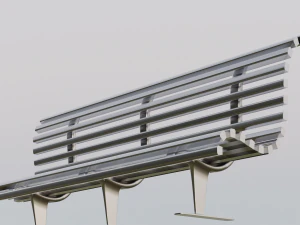 Steel Bench 3D Model