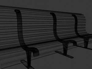 Steel Bench 3D Model