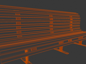 Steel Bench 3D Model