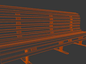 Steel Bench 3D Model