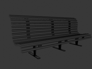 Steel Bench 3D Model