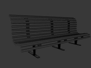 Steel Bench 3D Model