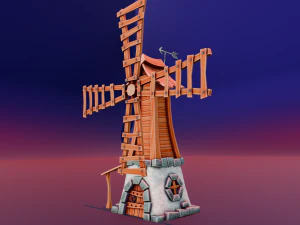 Cartoon Windmill 3D Model
