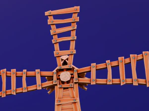 Cartoon Windmill 3D Model