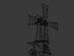 Cartoon Windmill Model 3D