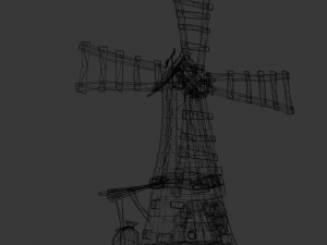 Cartoon Windmill Model 3D