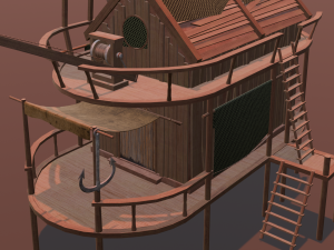Wooden Hut Modello 3D