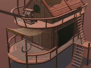 Capanna di legno Modello 3D