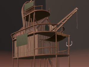 Capanna di legno Modello 3D