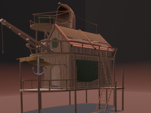 Wooden Hut Modello 3D