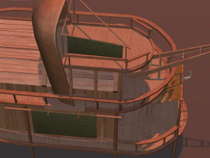 Capanna di legno Modello 3D