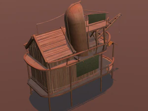 Capanna di legno Modello 3D