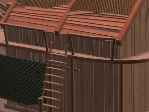 Capanna di legno Modello 3D