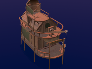 Wooden Hut Modello 3D