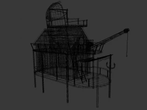 Capanna di legno Modello 3D