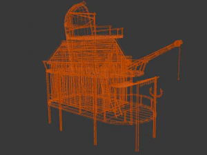 Capanna di legno Modello 3D